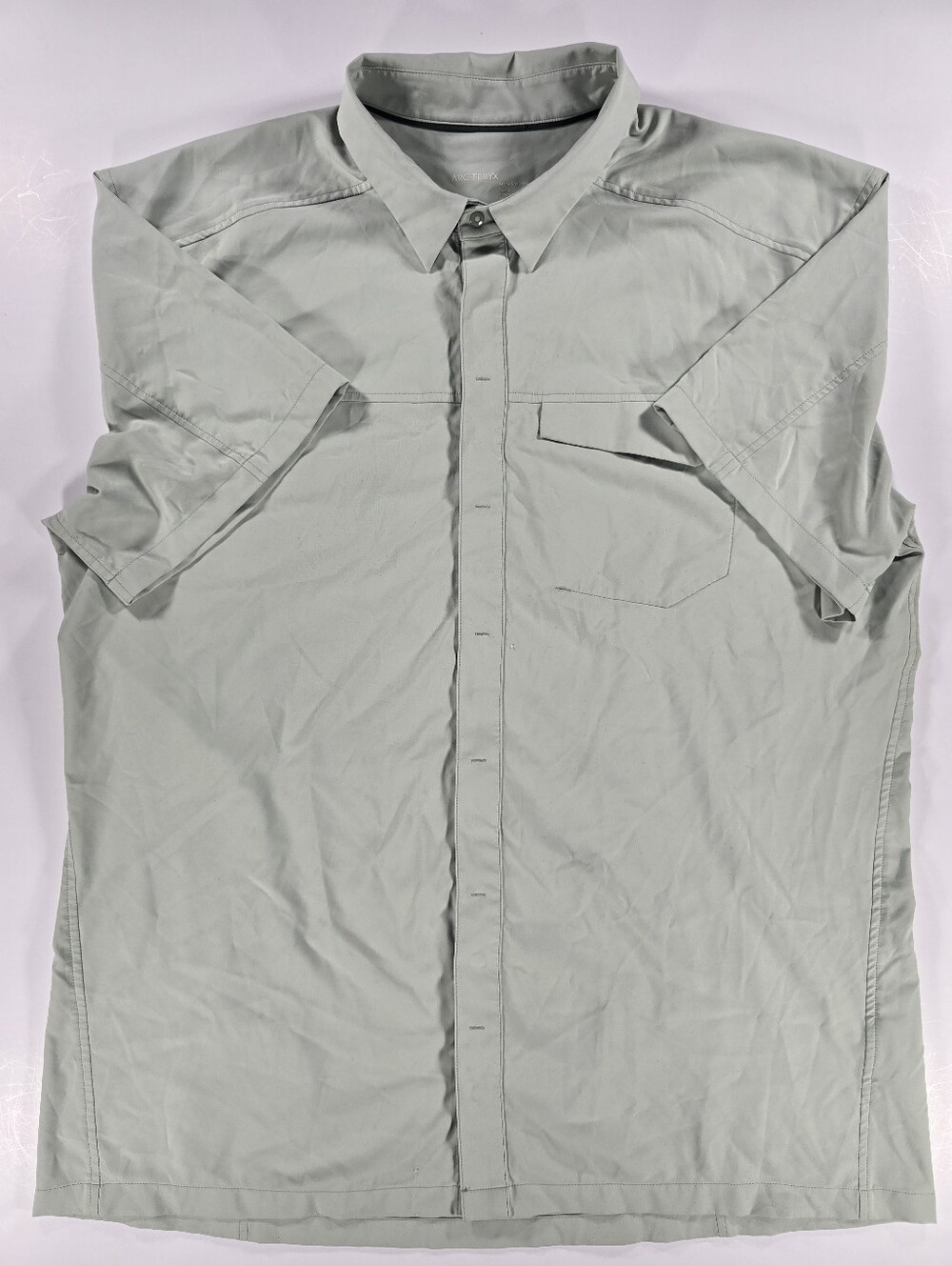 Arcteryx Skyline Snap Front Shirt Mens XL Green Technical Hiking Guide Fishing